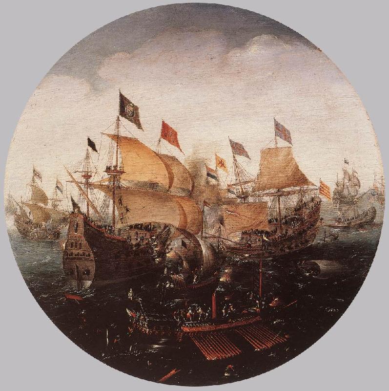 ANTHONISZ, Aert Sea Battle between Dutch and Spanish Boats